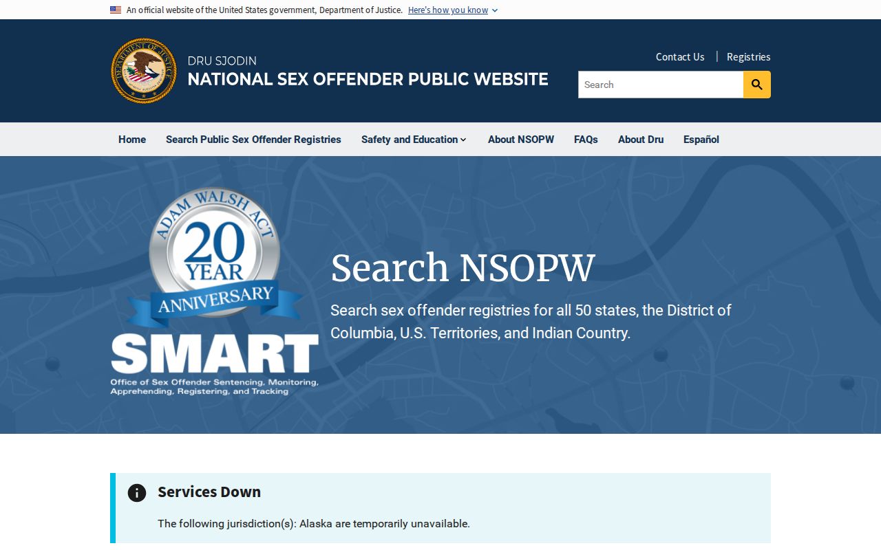 National registry search for a Shelby County sex offender check
