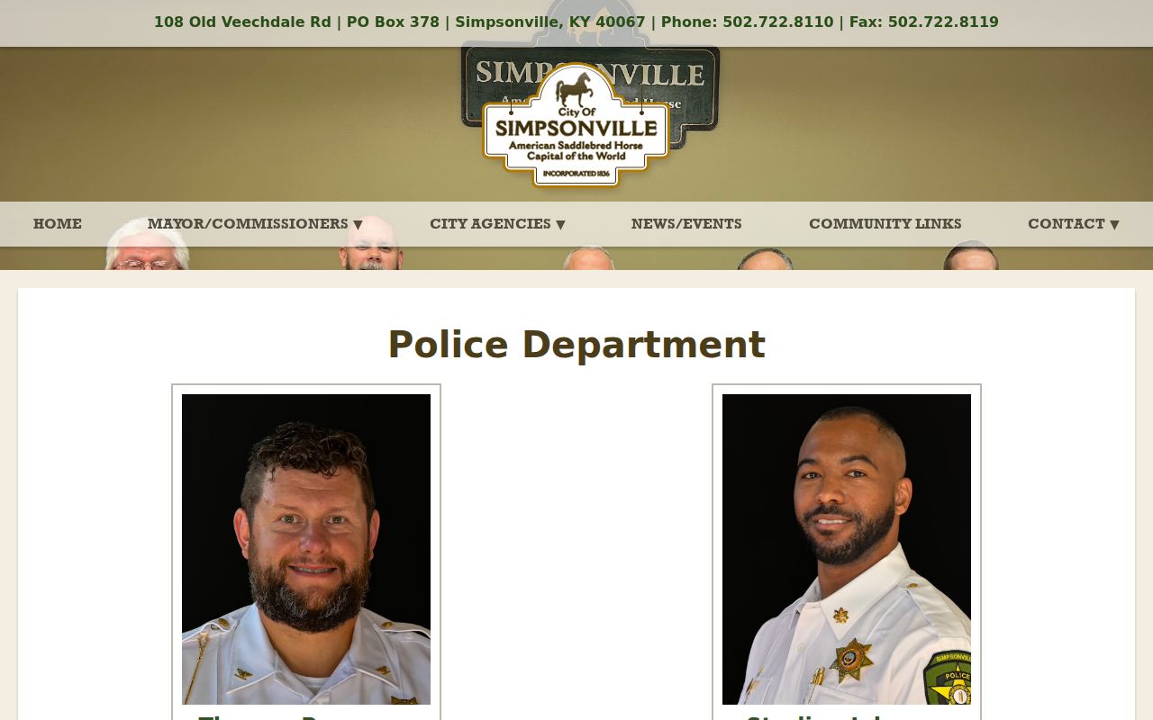 Simpsonville Police source for Simpsonville criminal history records